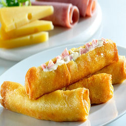 Φλογερες με τυρι και ζαμπον